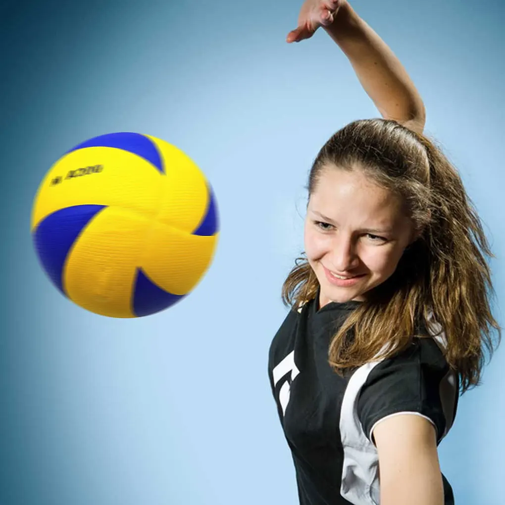 Professional Game Indoor Volleyball Versatile Performance Size 5 Physical And Mental Benefits High Yellow Blue 8.1inch 1pc