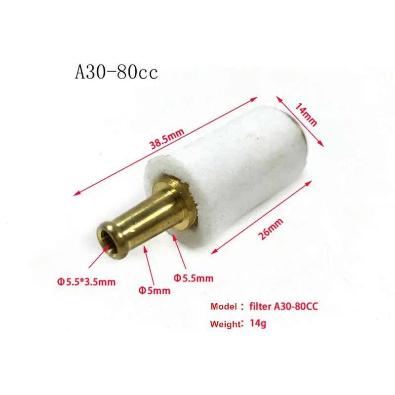 1pcs Stile Clunk In-Tank Filtro Del Carburante Per 30-80CC 30-60CC 20-30CC Per RC Modello di Aereo