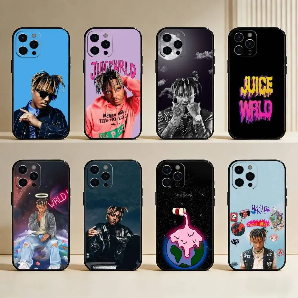 

Rapper J-Juice W-wrld Phone Case For iPhone17,16,15,14,13,12 Plus,Max Soft Silicone Black Cover