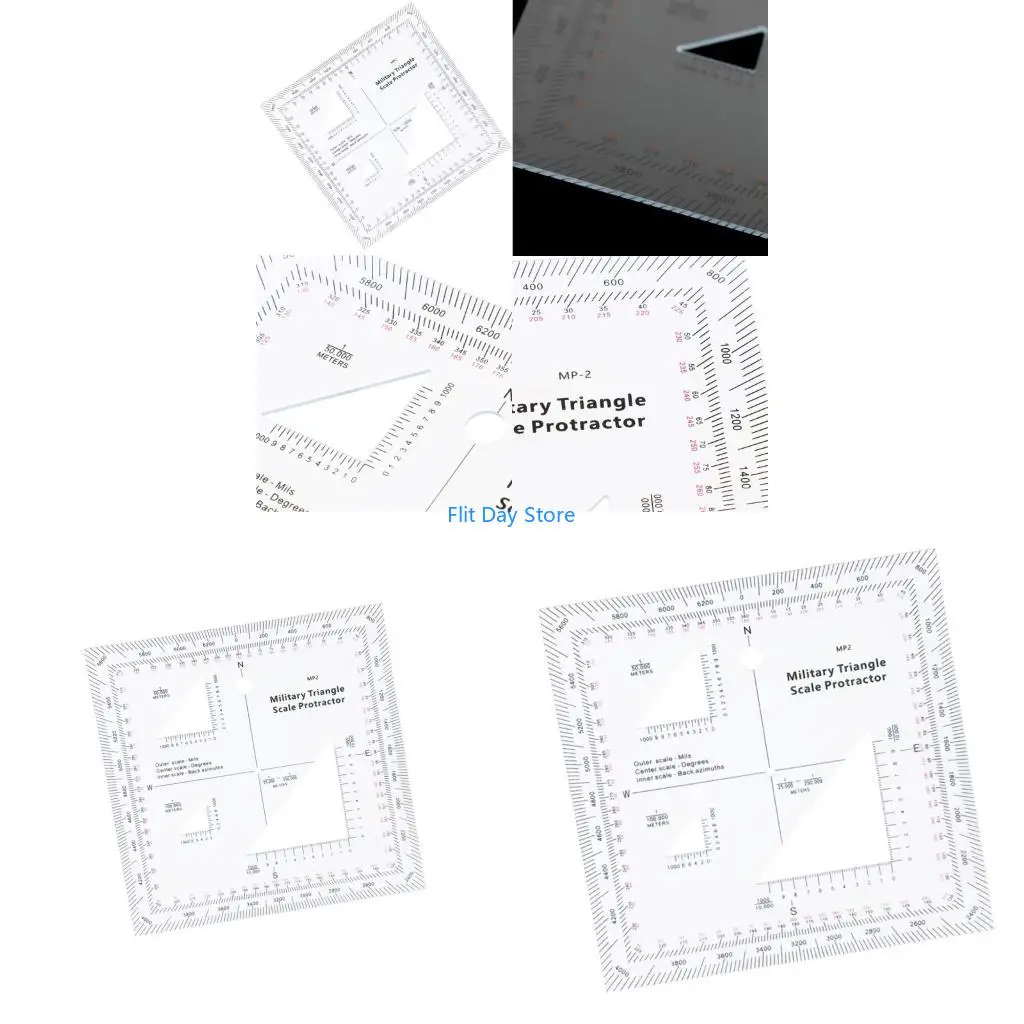 F92C Practical Topographical Map Scale MGRS USNG Coordinate Scale for Sea/Land Navigation Adventure