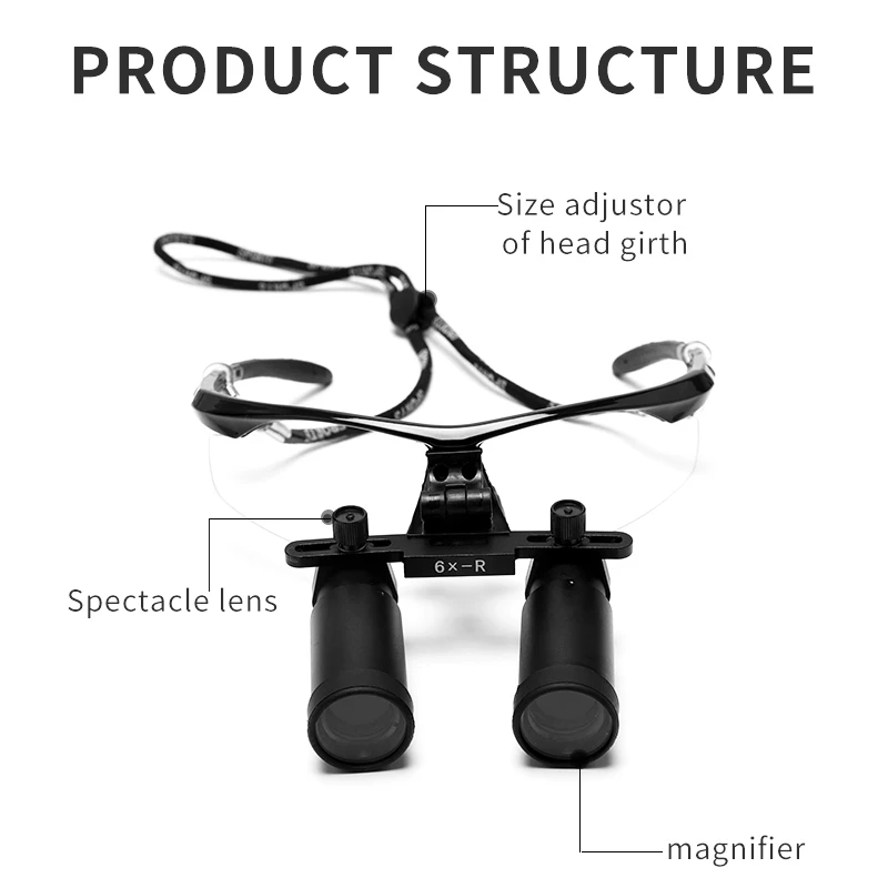 Dental Loupes 6X Dental Magnifying Glass Surgical Binoculars Dental Microscope Surgical Loupes Professional Dental Magnifier