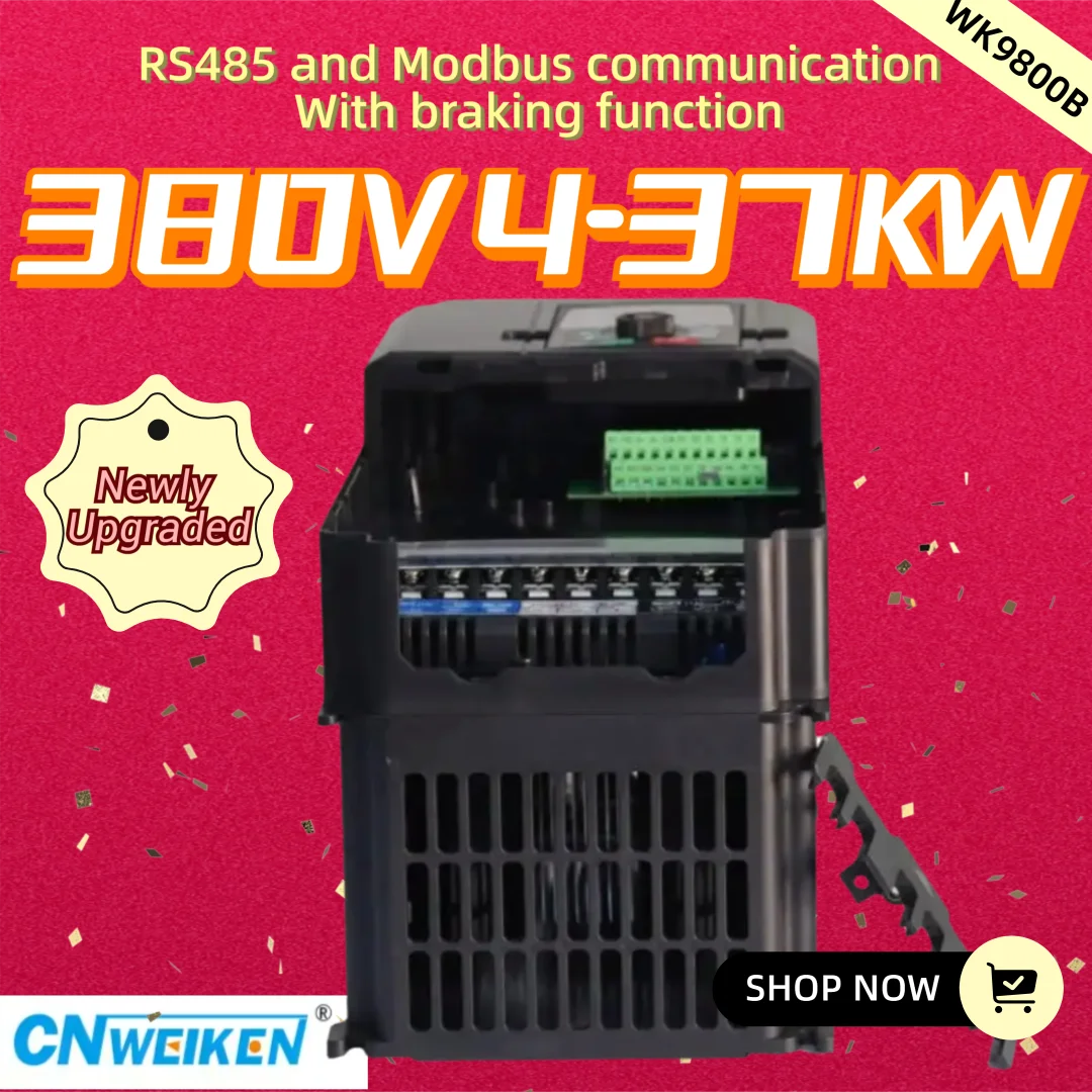 

Heavy Load Vector VFD WK9800B 380V 3Phase 4-37KW Variable Frequency Converter for Mechanical Equipment Motor Speed Adjustment