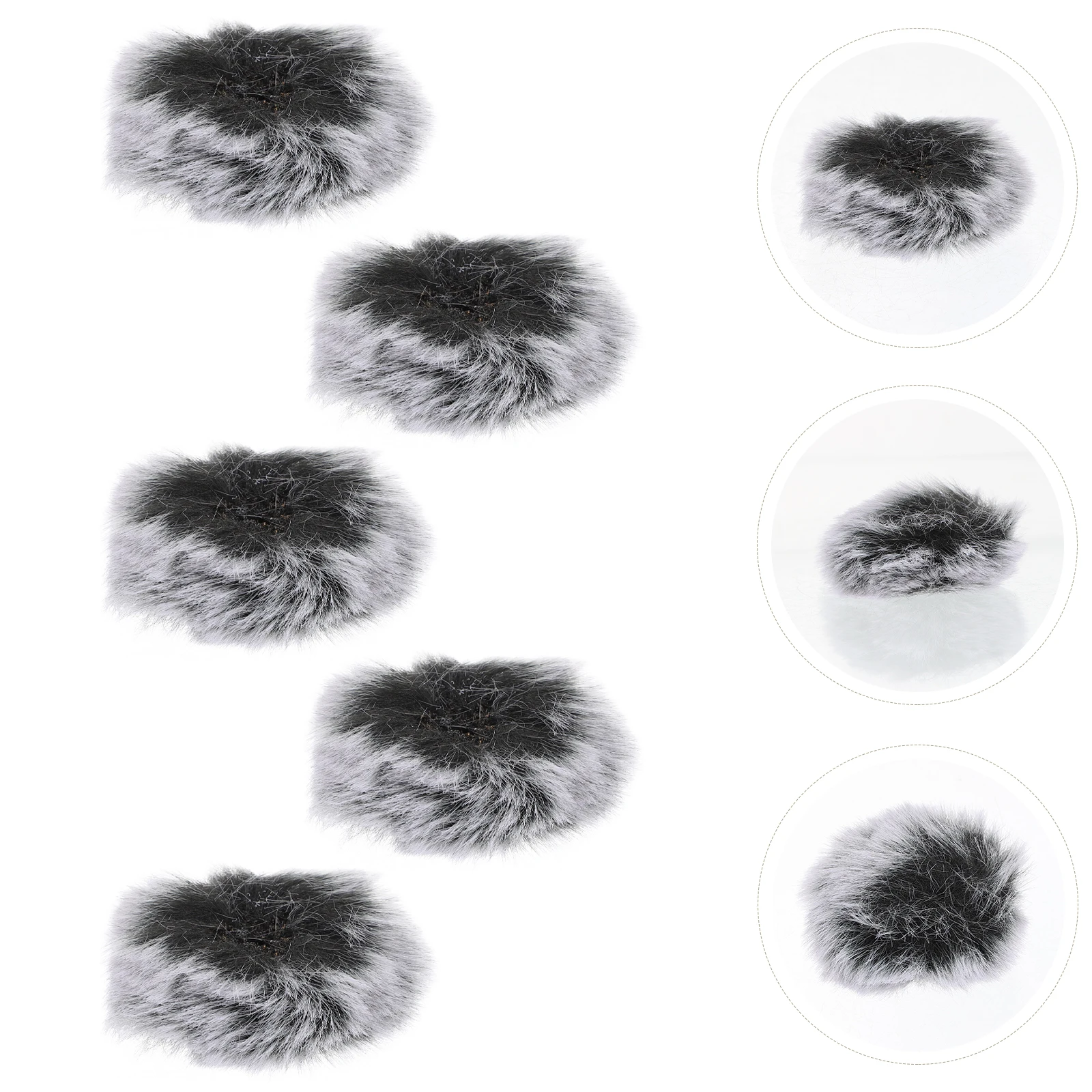 

5 Pcs Noise-proof Hair Cover Microphone Protectors Outdoor Windproof Mesh Sleeve