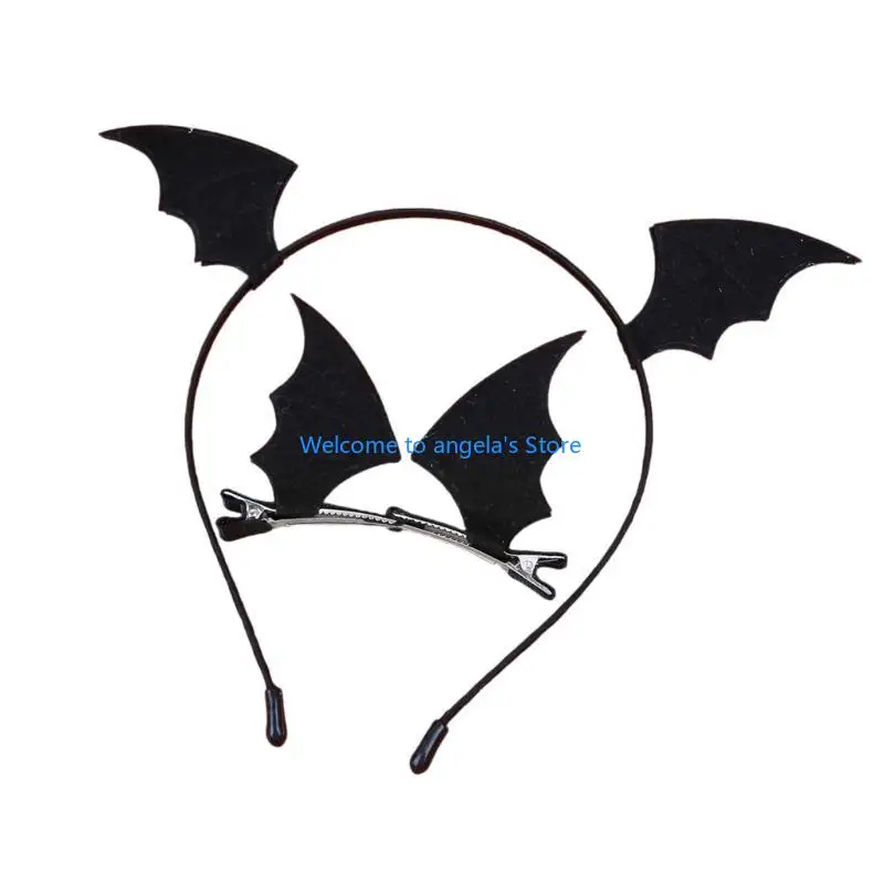 

X4YC 3pcs Halloween Party Devil Horn Hair Clip Comfortable Headband Headpieces