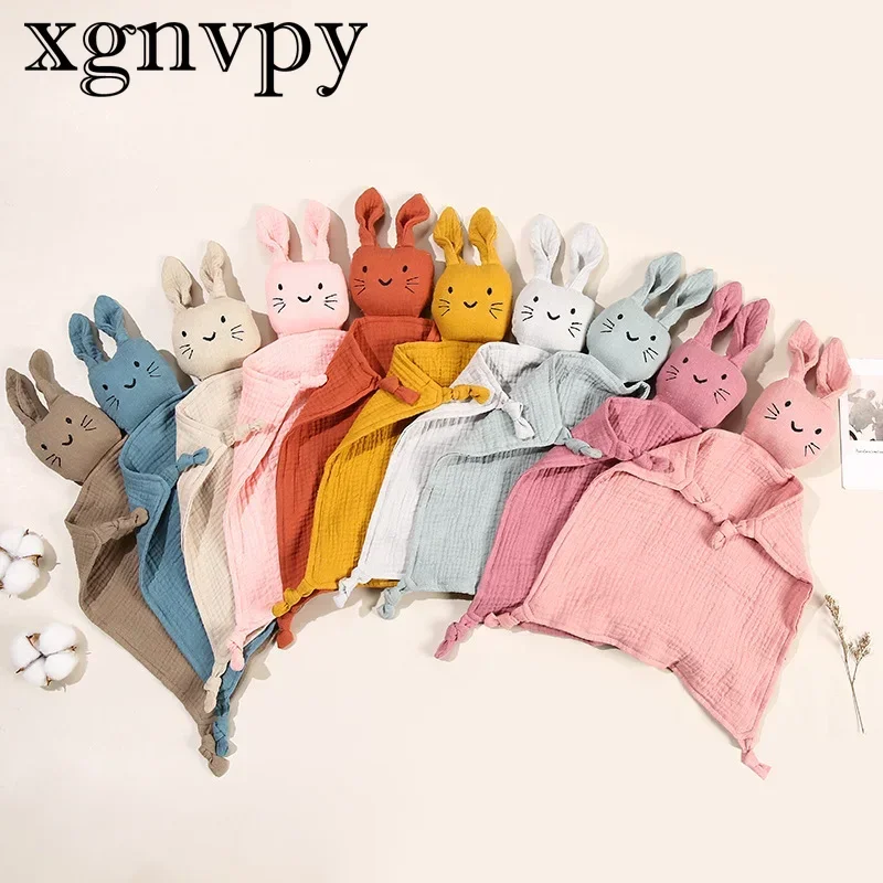 xgnvpy Children's Double Cotton Gauze Cuddle Cute Cat Drool Blanket with Sleeping Comforter Blanket Doll Baby Blanket