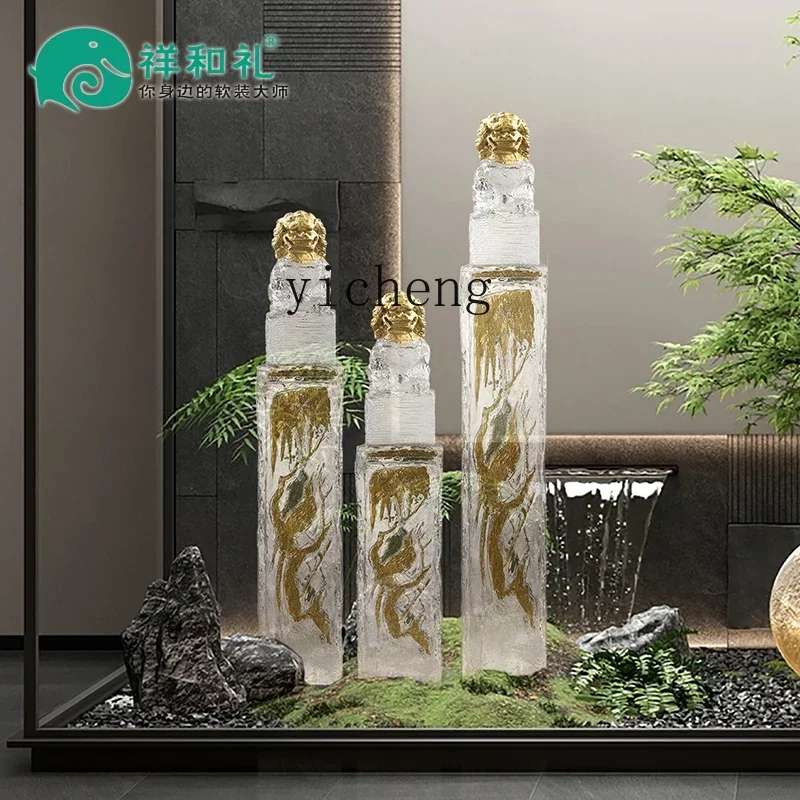

decorative entrance large ornament living room TV cabinet stairwell floor art abstract resin sculpture