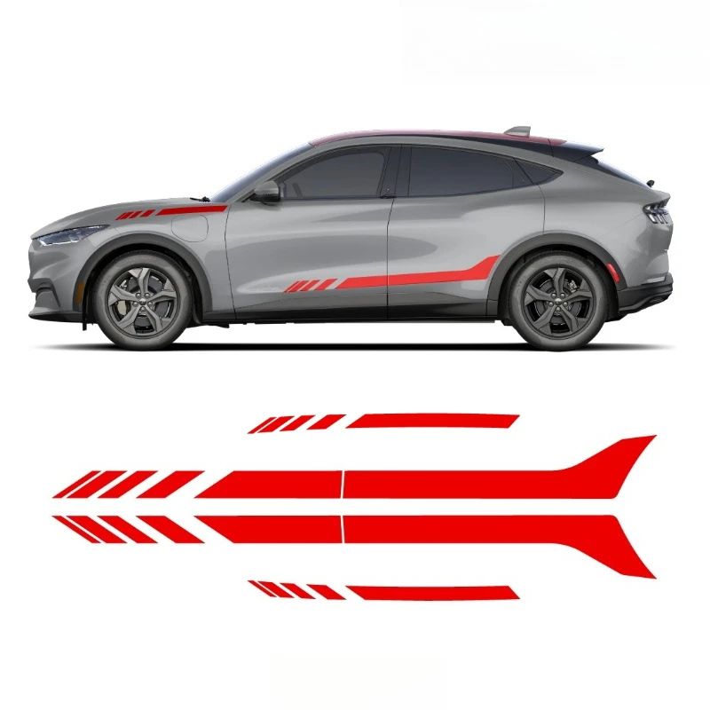 

Car Vinyl Stickers For Ford Mach-E body Skirt Side Graphics customization sports fashion decal accessories