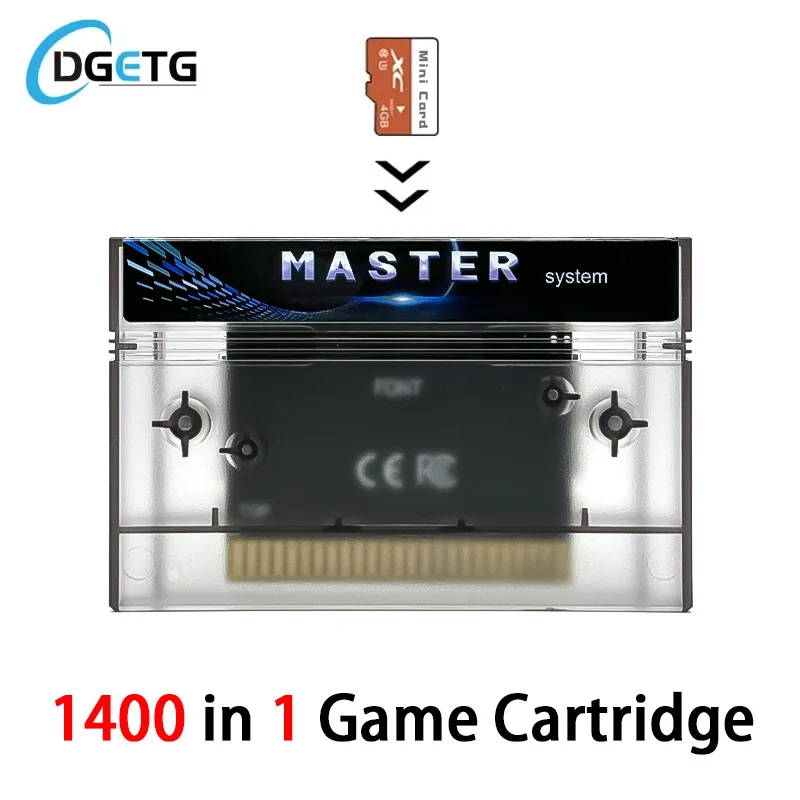 New Master System 1400 in 1 Game Cartridge Everdrive MS Flash Card for USA EUR SEGA Master System I Game Console Card