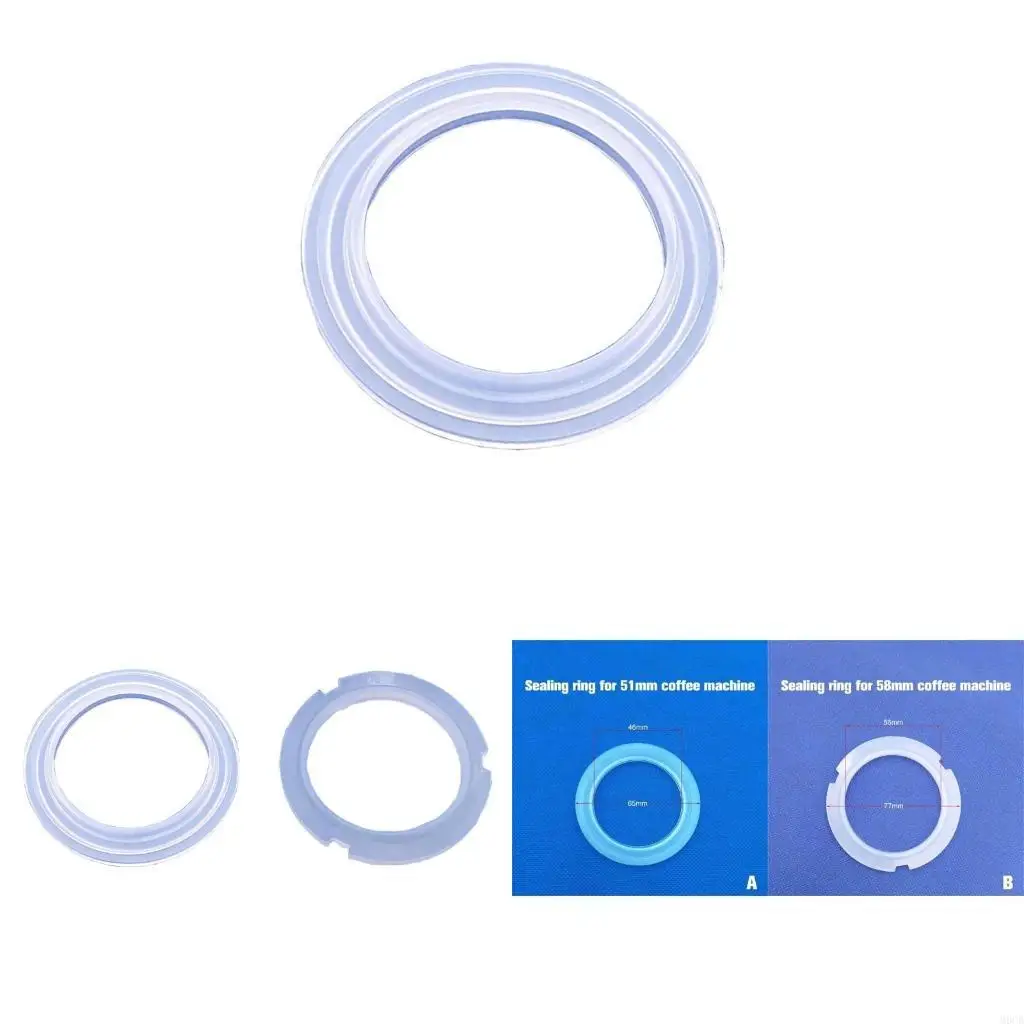M6CB Silicone Gasket Brew Sealing Rings Easy to Install Silicone Sealing Rings Coffee Machine Accessory for Espresso Machines