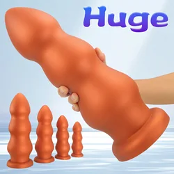 Huge Silicone Anal Plug Big Pull Bead Butt Plugs Masturbator Anal Dildo Penetration Dilator Large Anal Beads Adult Toys Sex Shop