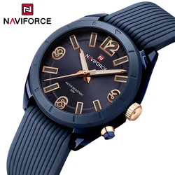 NAVIFORCE 2024 New Fashion Women's Watches Ladies Waterproof Quartz Wristwatches Silicone Strap Luminous Clock Relogio Feminino