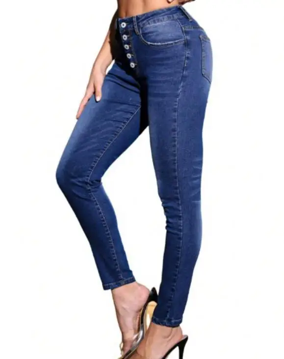 

2026 Spring New Women's Elegant Sexytight Fitting Waist Repair Jeans Female Trouser Casual Bottom Female Clothing