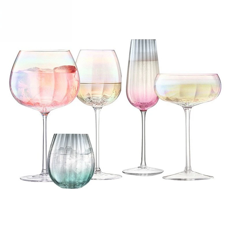 

Pearl rainbow wine glasses, champagnecocktail mported red winegift girl's heart cups