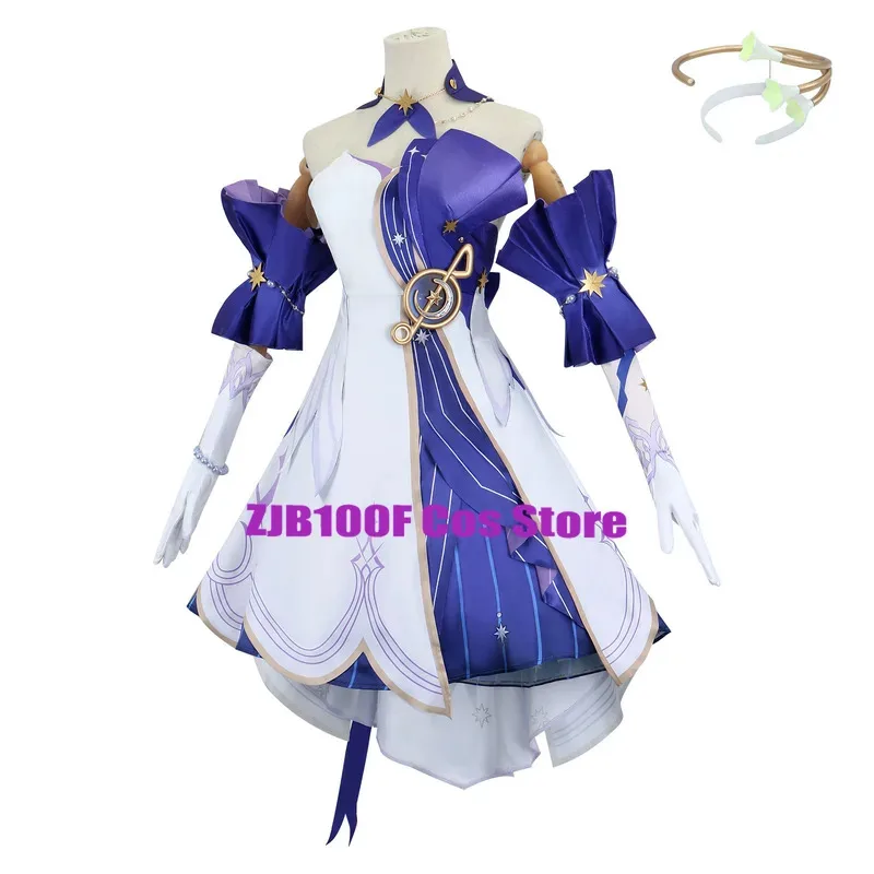 ss23Ms فستان تنكري لعبة هونكاي ستار السكك الحديدية زي موحد روبن شعر مستعار الزي مجموعة هالوين حفلة لعب الأدوار الدعائم للنساء