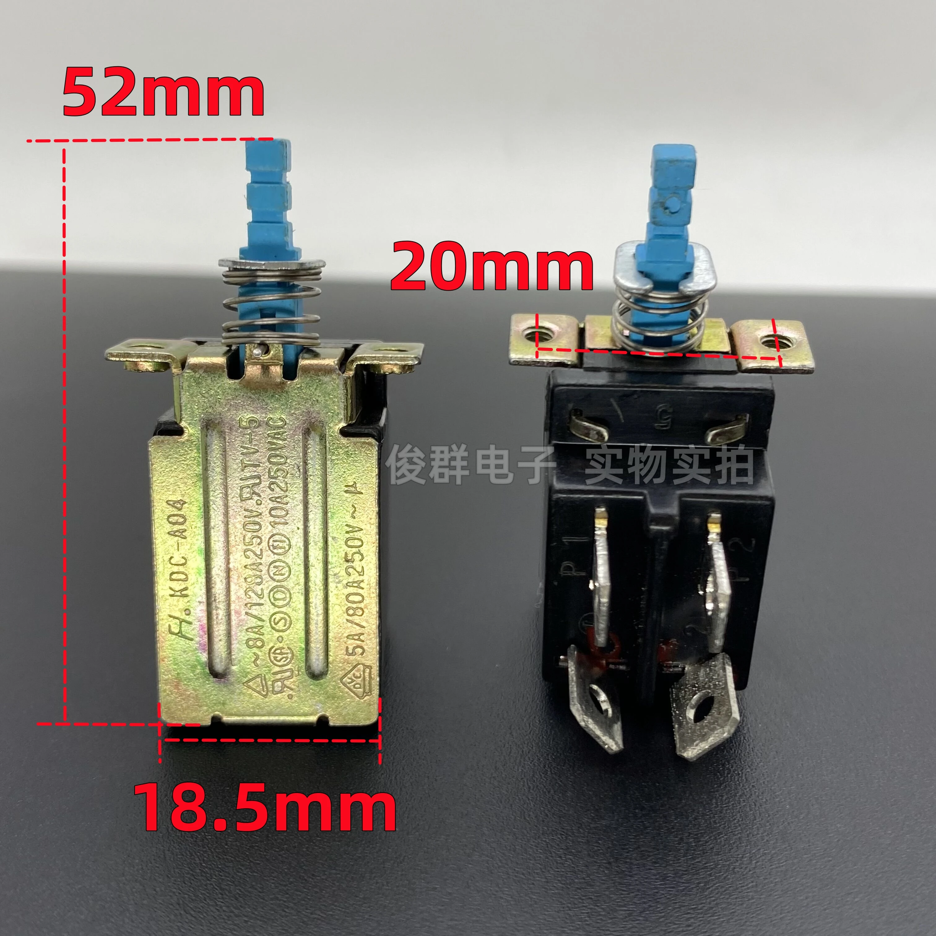 5PCS/A04 TV-5 self-locking power switch button 10A250V power amplifier speaker straight button
