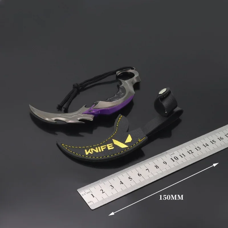 15 cm Valorant Arma Reaver EP 5 Karambit Metallo Karambit Gioco Samurai Spada Collezione di modelli in lega Regali di Natale Giocattoli per bambini