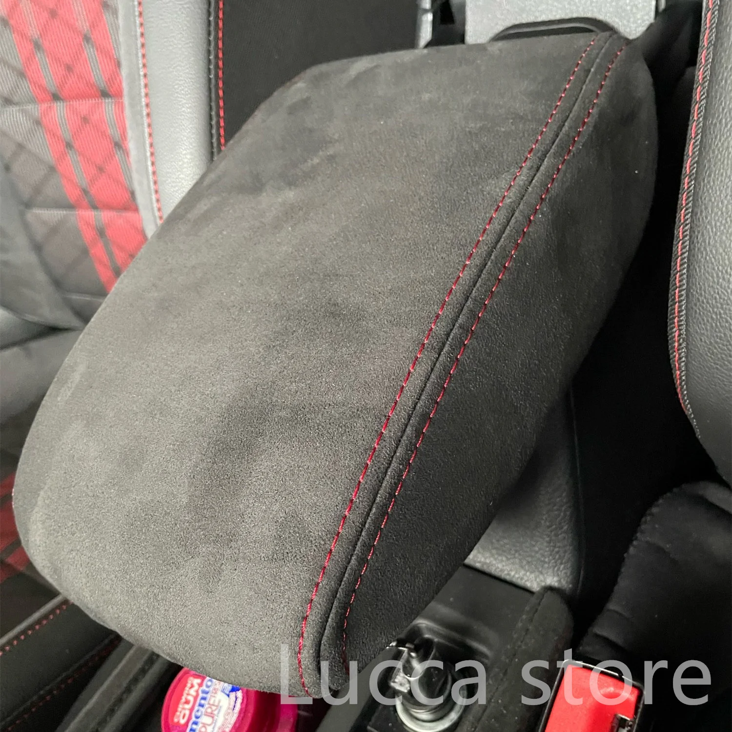 

For Audi A3 A4 A5 A6 A7 Q3 Q5 Accessories Leather suede warp Central Armrest Box Protection cover Armrest box modification