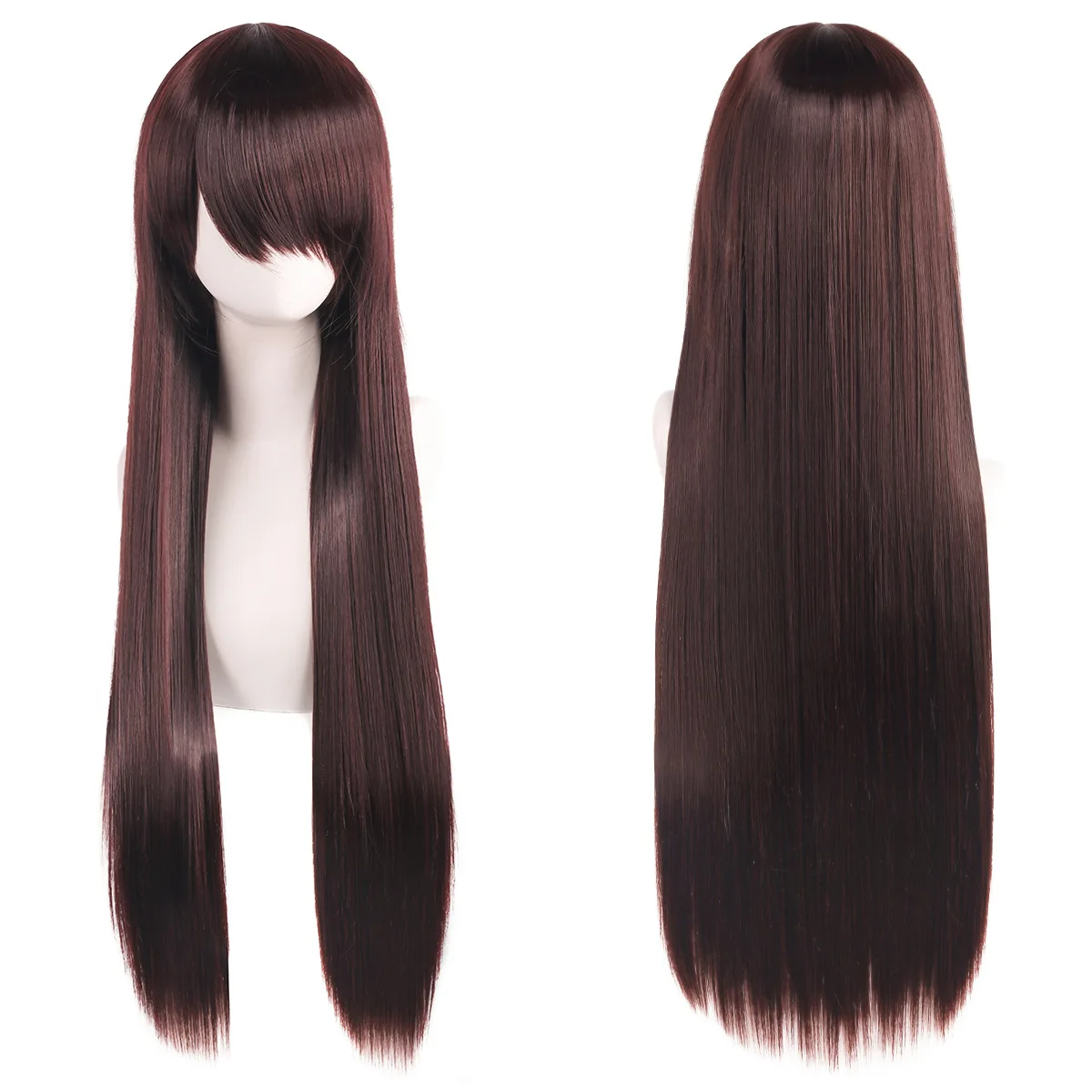 80 cm lange rechte cosplay pruik veelkleurig anime kostuum haar met styling veelzijdig voor mannen vrouwen unisex