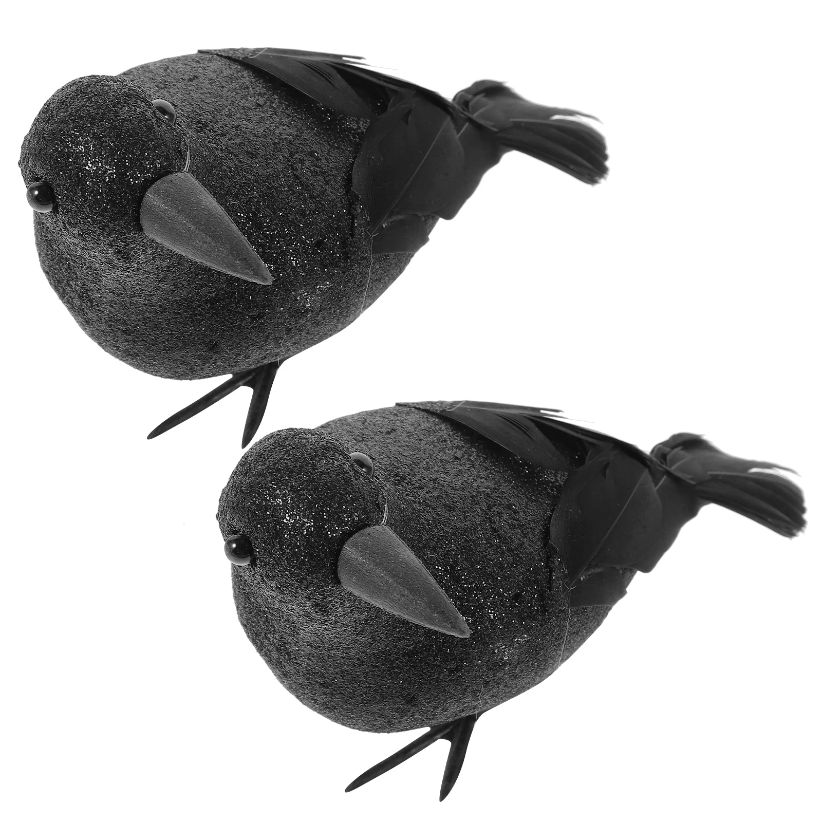 

2Pcs Realistic Crow Halloween Decor Simulation Crow Props Haunted Party Supplies Haunted Prop Festival Ornament