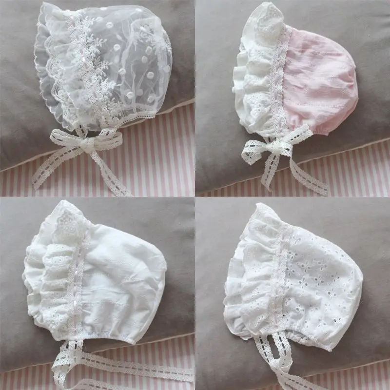 Fashion Baby Ruffle Cap for Girls Newborn Photography Props Kids Hat Summer Cotton Baby Bonnet Hat Infant Accessories