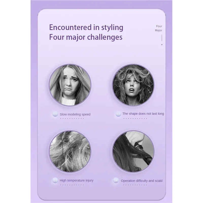 BFYL Mini piastra per capelli Piastra per capelli portatile multifunzionale con pettine caldo elettrico professionale a riscaldamento rapido -B