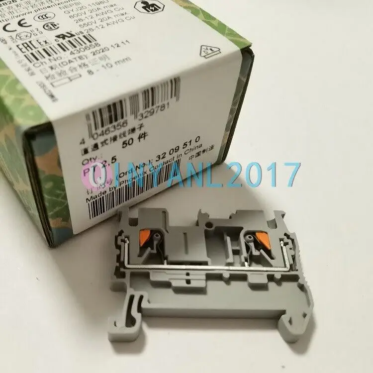 50PCS New PHOENIX CONTACT PT 2,5 (PT 2.5) 3209510 Terminal Block