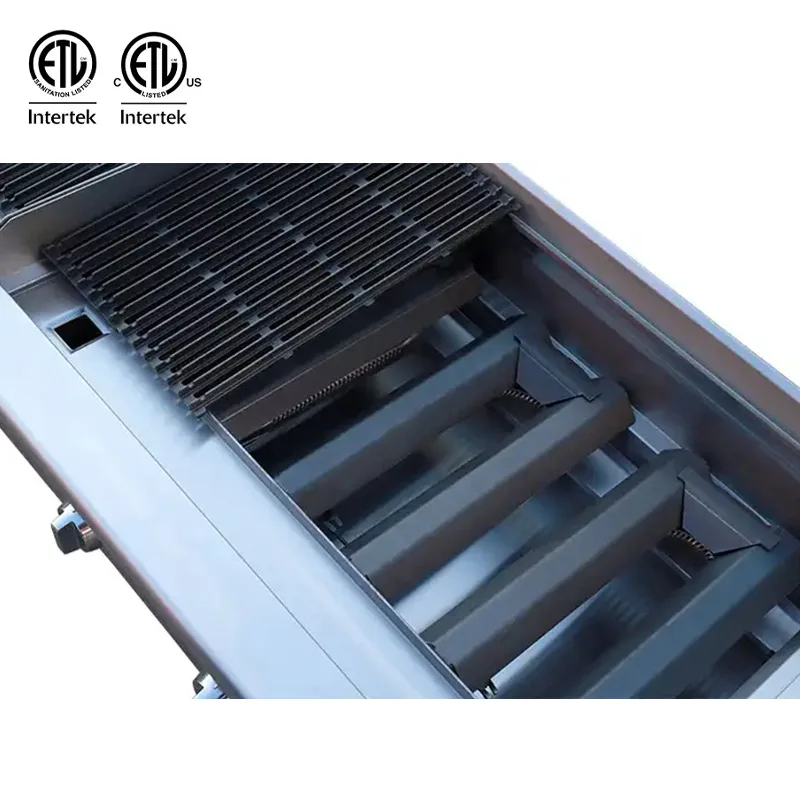 ETL Certified Stainless Steel Gas Countertop Barbecue Grill Dual Zone Control Easy Clean Features Multi-functional Luxury Grill