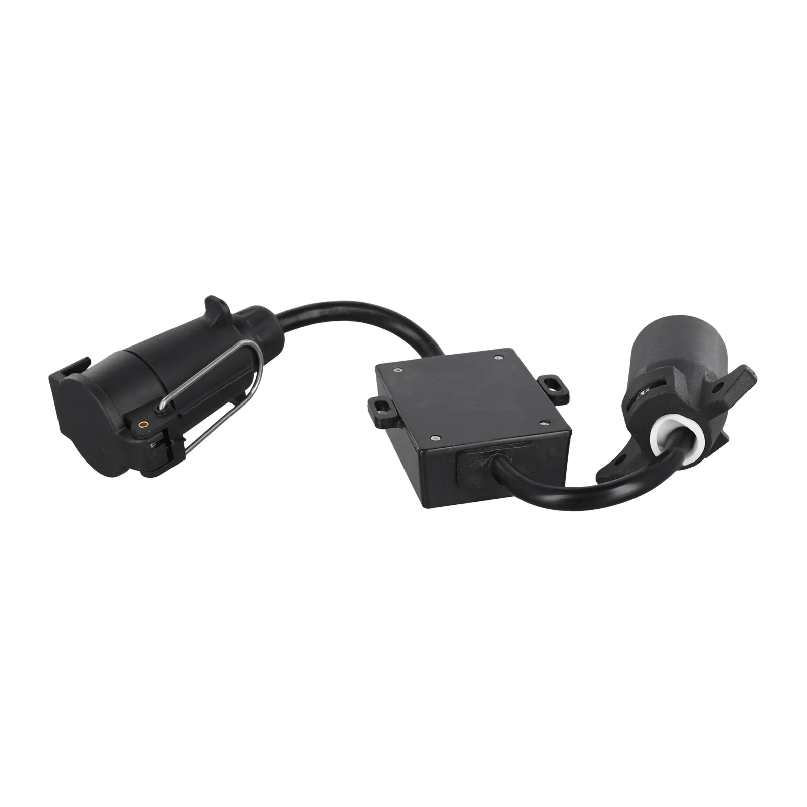 Trailer Light Converter Adapter US 7-Way Blade Socket to EU 7-Pin for Caravan Boat Trailer and Bike Applications