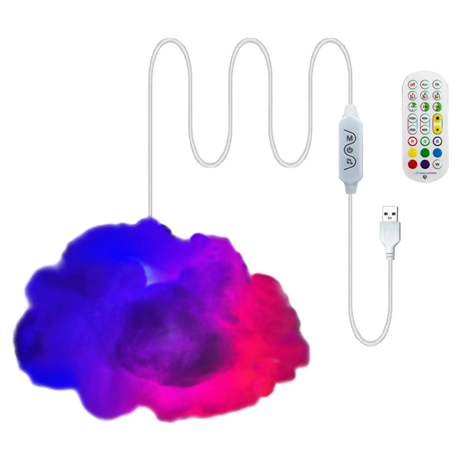 

Cotton Cloud DIY Atmosphere Light Remote App Control Night Lighting Multicolor Changing for Adults and Kids Multipurpose Sturdy