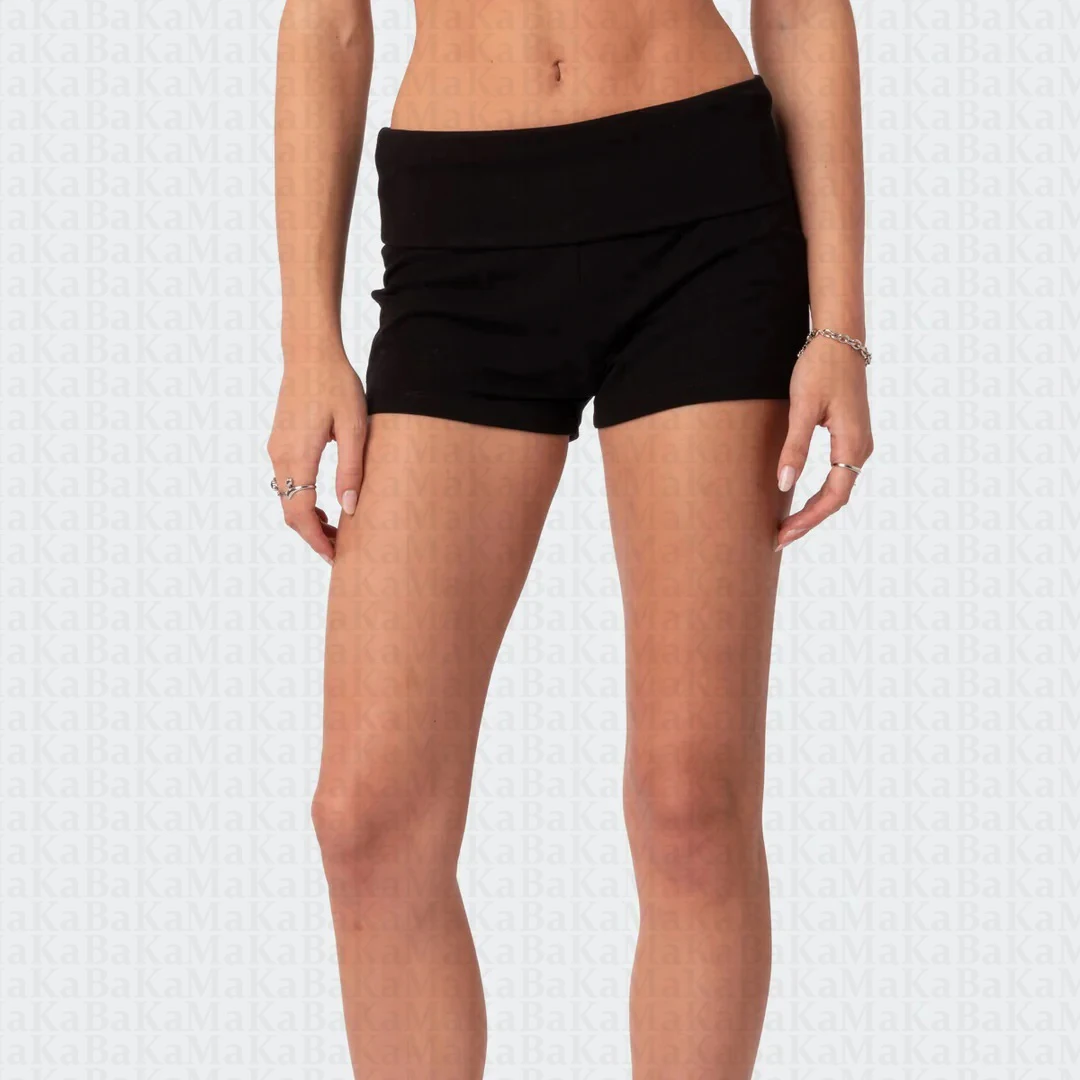 Эстетичные женские шорты с надписью стразы, повседневные корейские широкие брюки на шнуровке с эластичным поясом, шорты для велосипедистов, одежда Y2k