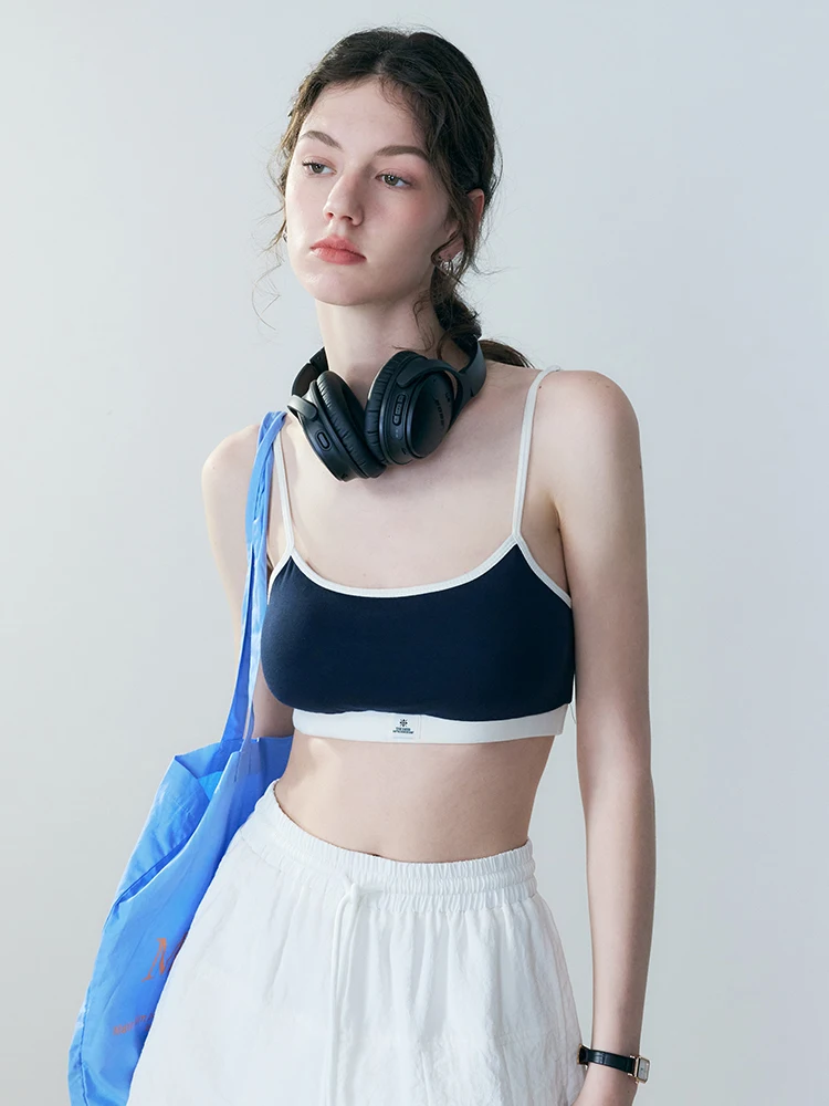 

Сексуальный укороченный топ на бретельках Eggka 2024, летний хлопковый топ с U-образным вырезом, цветной, спортивный, модный женский топ для девушек