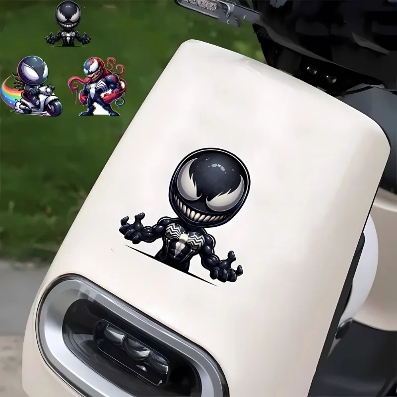 Venom Cartoon Cool Computer Guitar Electric Motorcycle Body Glass Children's Toys Decoration Scratch Cover Sticker Wholesale