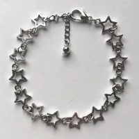 Vintage Stars Charm Link Chain Bracelets On Hand For Women Girls Punk Grunge Stars Hand Bracelet Y2k Fashion Jewelry Accessories