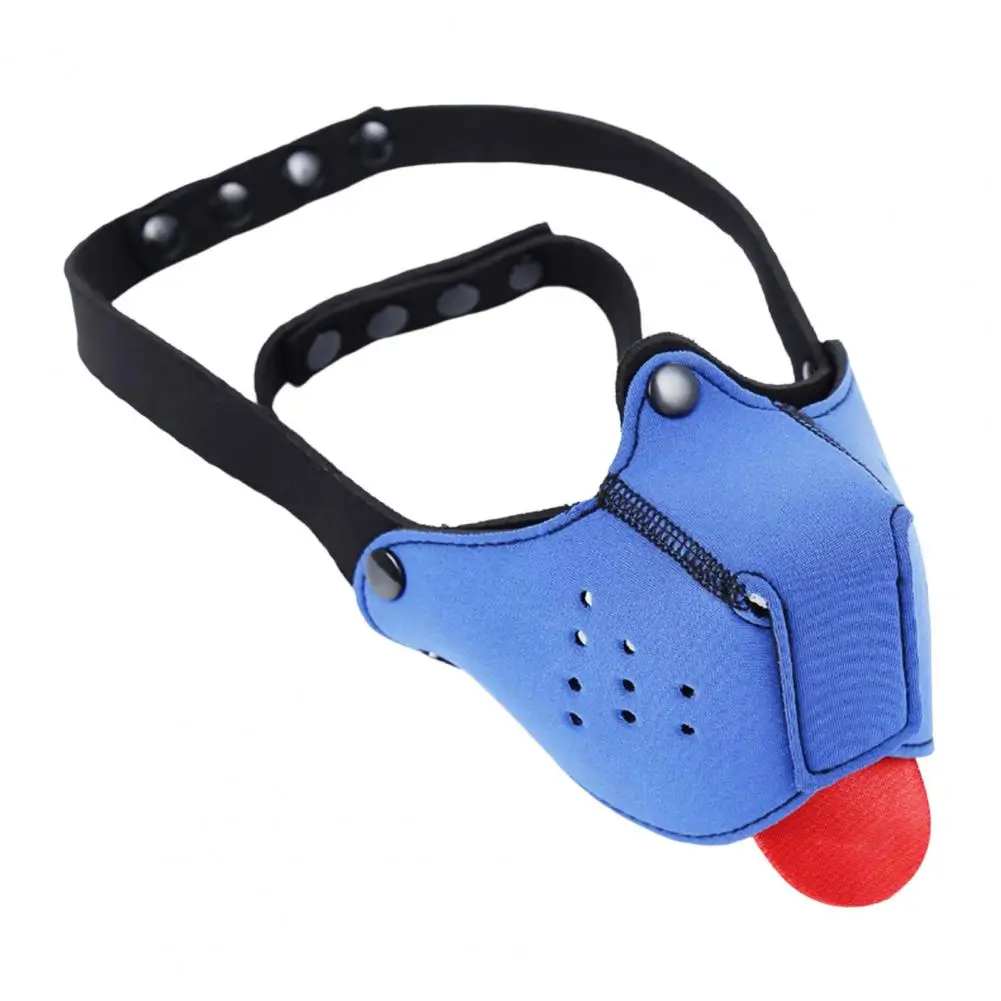 Dog Head Mask Gag Sensory Nerve Stimulator Toy Fetish Roleplay Hood Adjustable Discreet Adult Costume for Parties