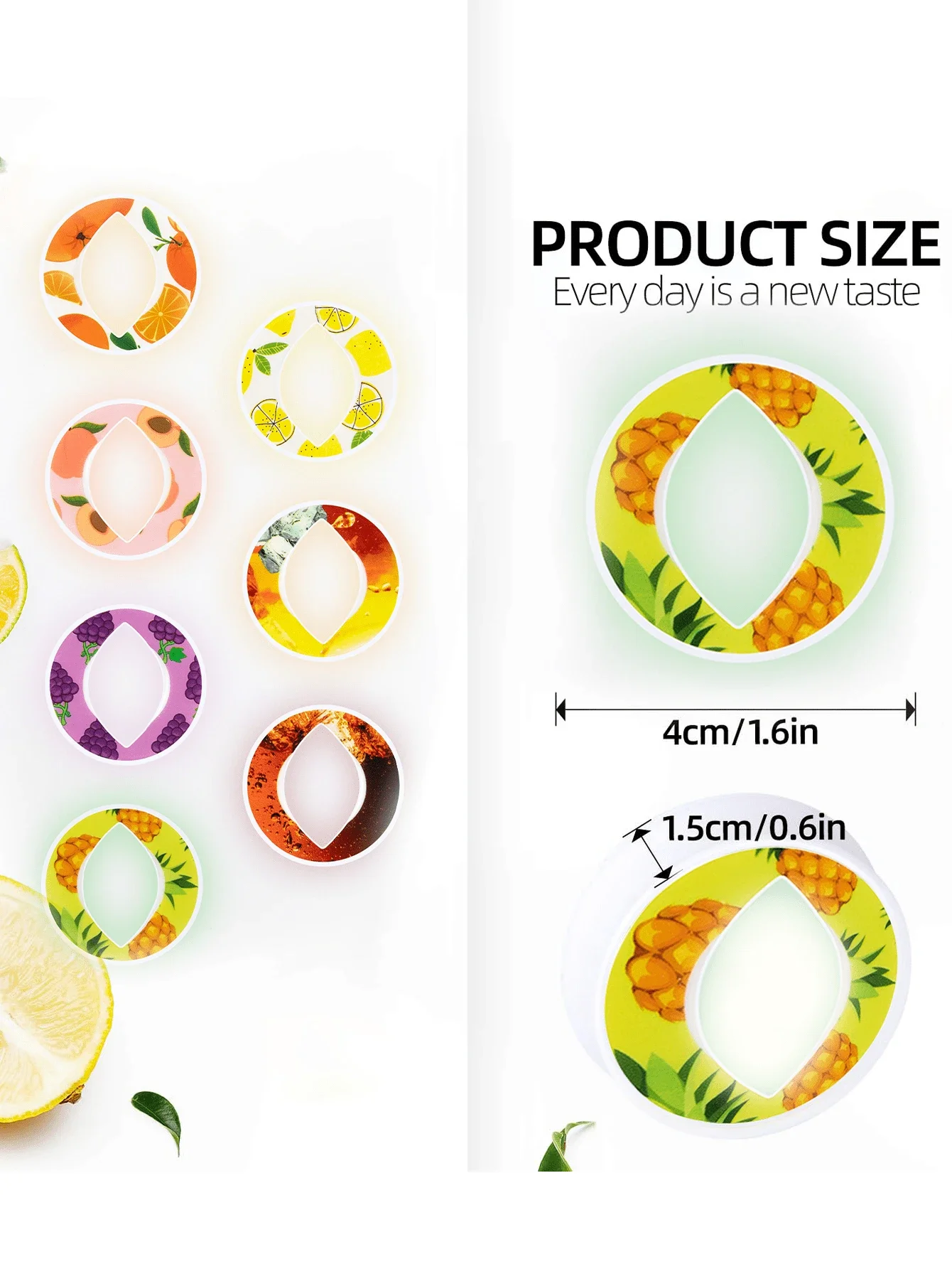 1 قطعة البيضاوي مشروب فواكه نكهة جراب الإبداعية 0 السكر 0 نكهة السعرات الحرارية الدائري لزجاجات المياه البلاستيكية أكواب مياه رياضية اكسسوارات