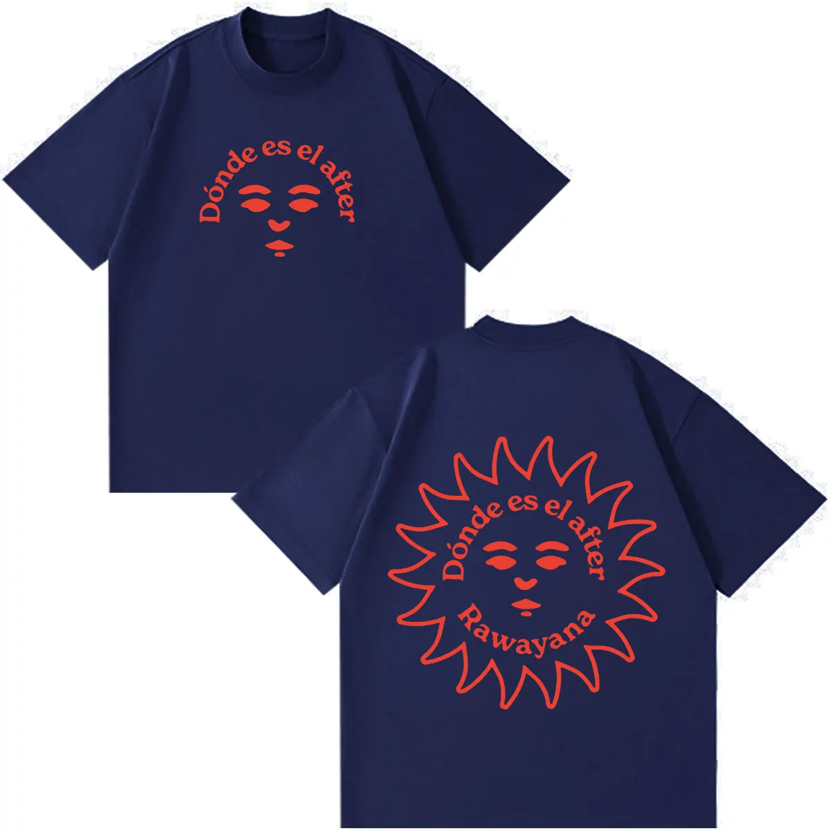 Rawayana: Wo ist das After? Album Merch T-Shirt für Herren und Damen, modisches T-Shirt, Sommer, kurzärmelig, Baumwolle, locker, übergroß – Detail 4