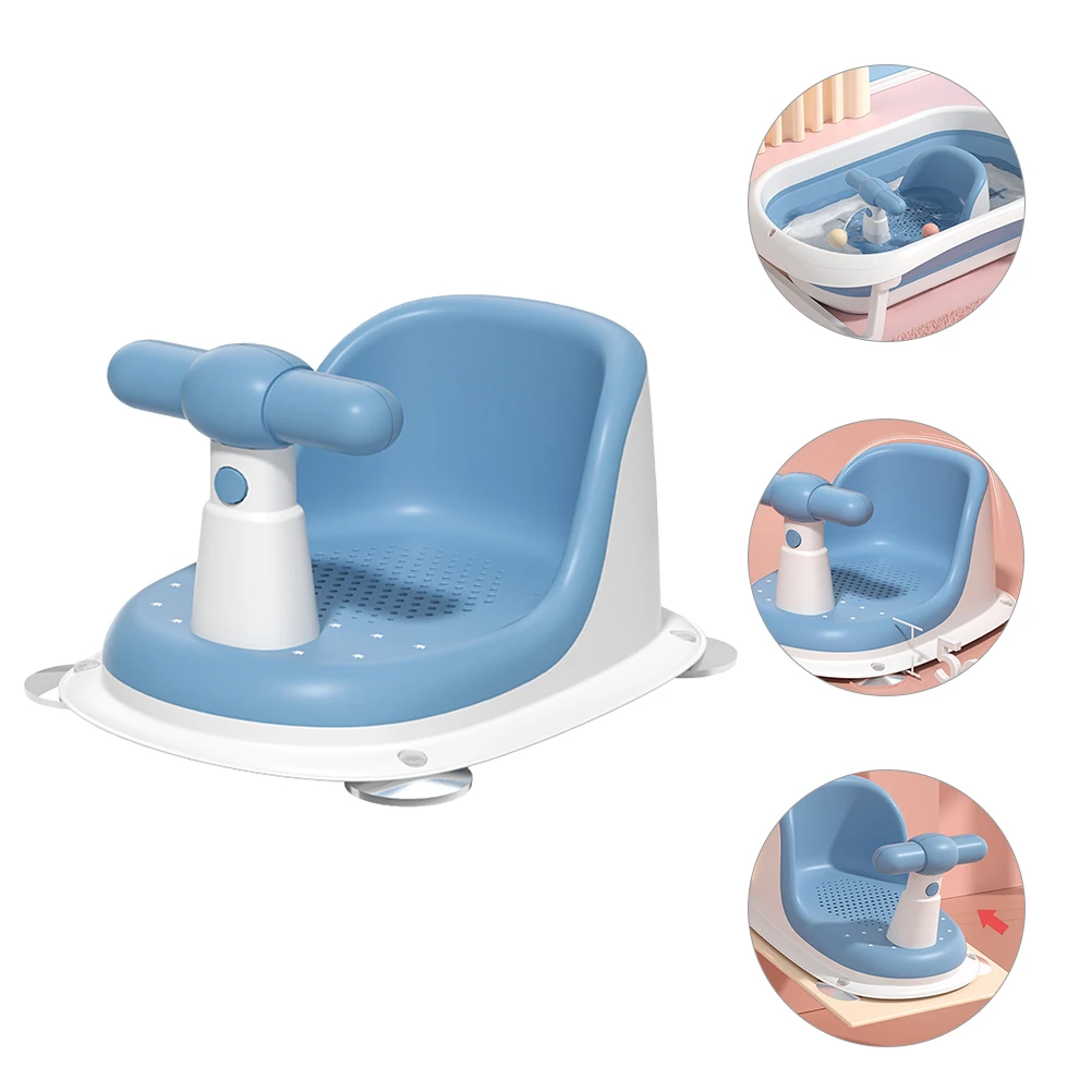 

Shower Seat for Baby Pp Premium Material Sturdy Practical Creative Backrest Comfortable Supportive Bathing Accessory
