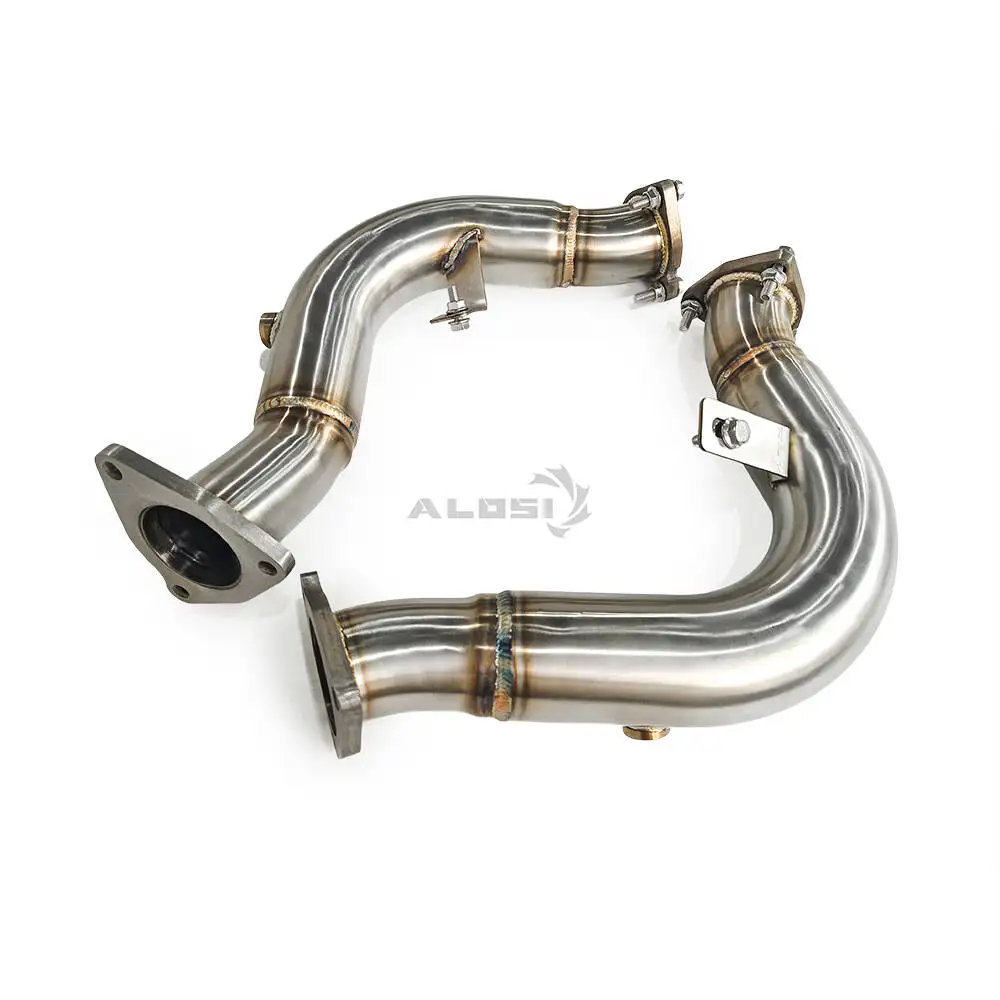 

High-flow Free-flow Exhaust Downpipe for Audi Q5 3.0T 2009-2016 Stainless Steel Converter Racing Performance Power Upgrade