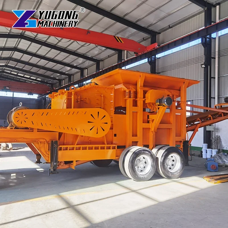 YG Mobile Crusher Stone Crusher Machine Quarry Stone Crusher Crushing Plant Uniform Particles Strong Crushing Power