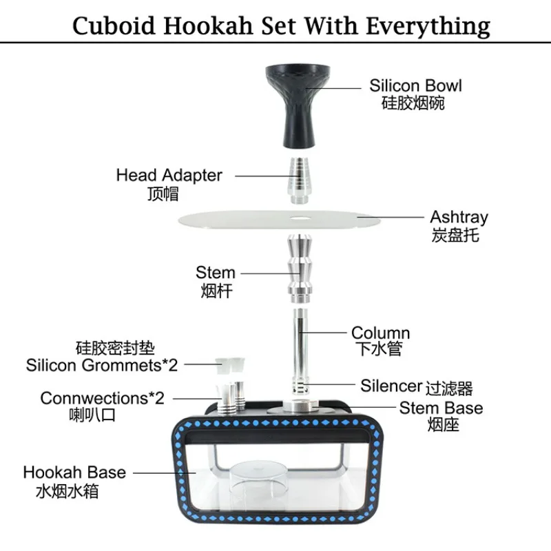 Acrylic modeling hookah Arabic shisha gun pipe shisha pipe accessories