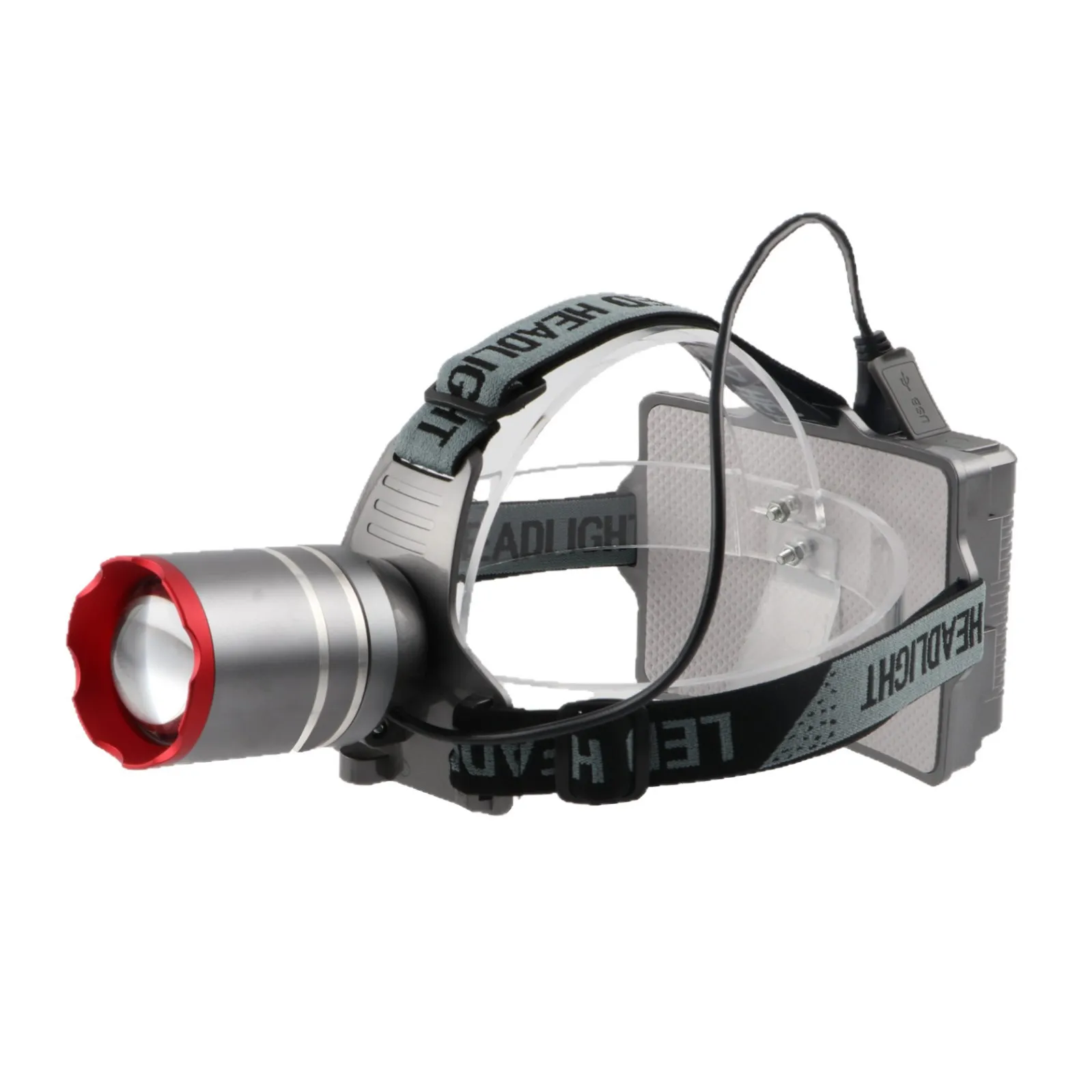 35W LED Hunting Headlamp 15000mAh USB Rechargeable Searchlight Detachable Camping Emergency Torch Zoomable Fishing Light