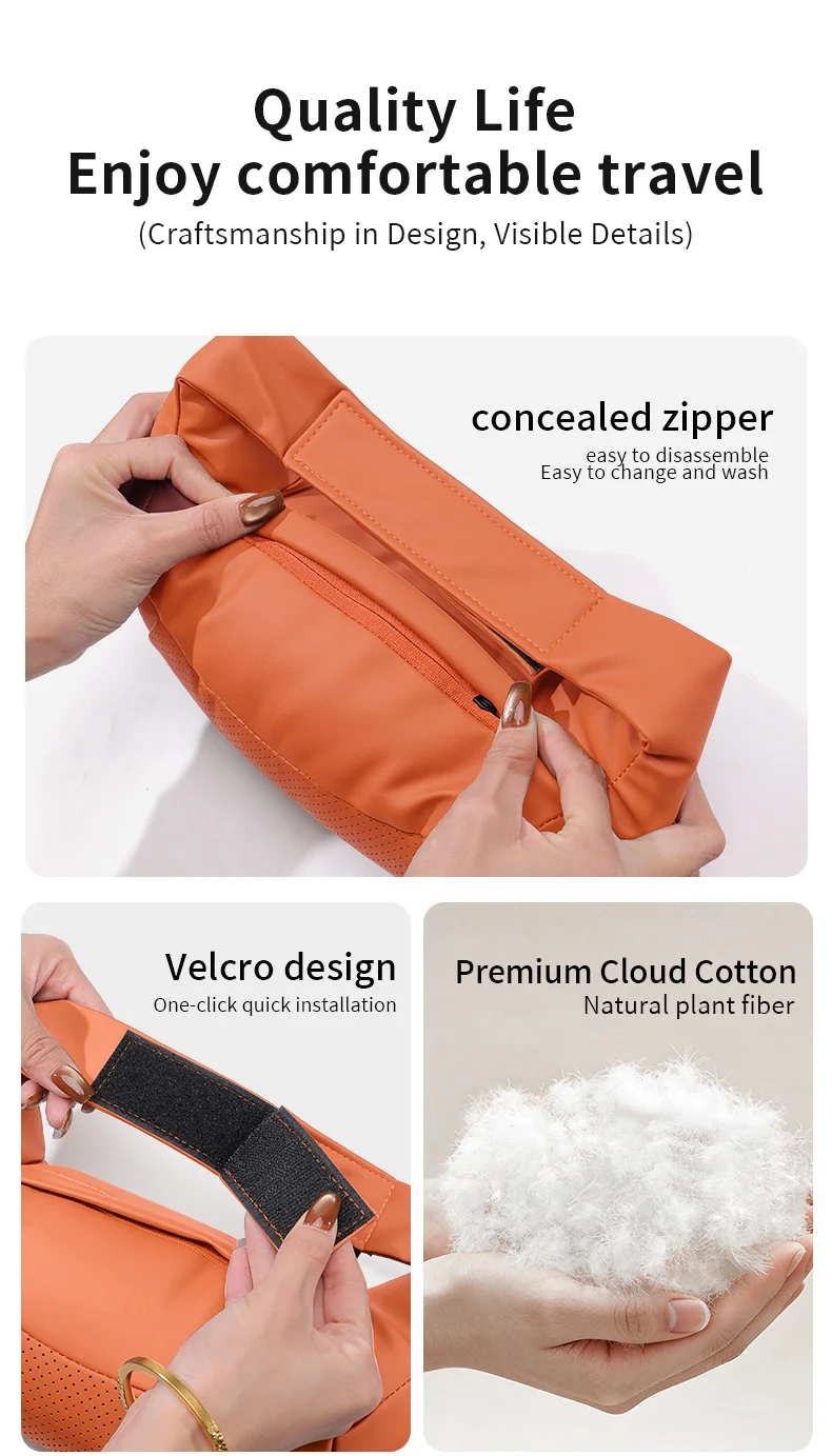 Für Zeekr X MIX 001 007 009 8X 9X 7X Atmungsaktive Auto-Kopfstütze Leder-Nackenstütze Sitz Atmungsaktives Weiches Nackenkissen oder Zubehör – Detail 12