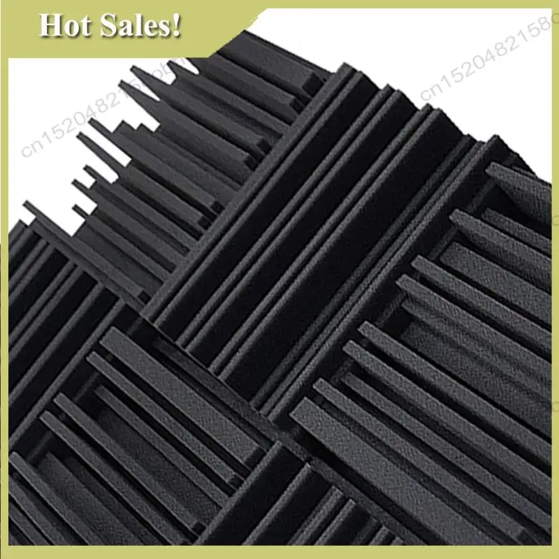 

-PQWN 24Pcs Studio Acoustic Foam Panels Soundproof Sponge Drum KTV Room Absorption Treatment Polyurethane Wall Sound Foam Pad