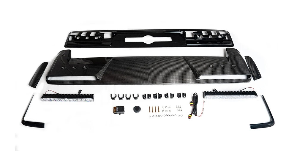 

For New 2025y G Class W465 Roof Spoiler with Lights G63 G500 Front Lights LED Dry Carbon Roof Spoiler Lights Body Parts
