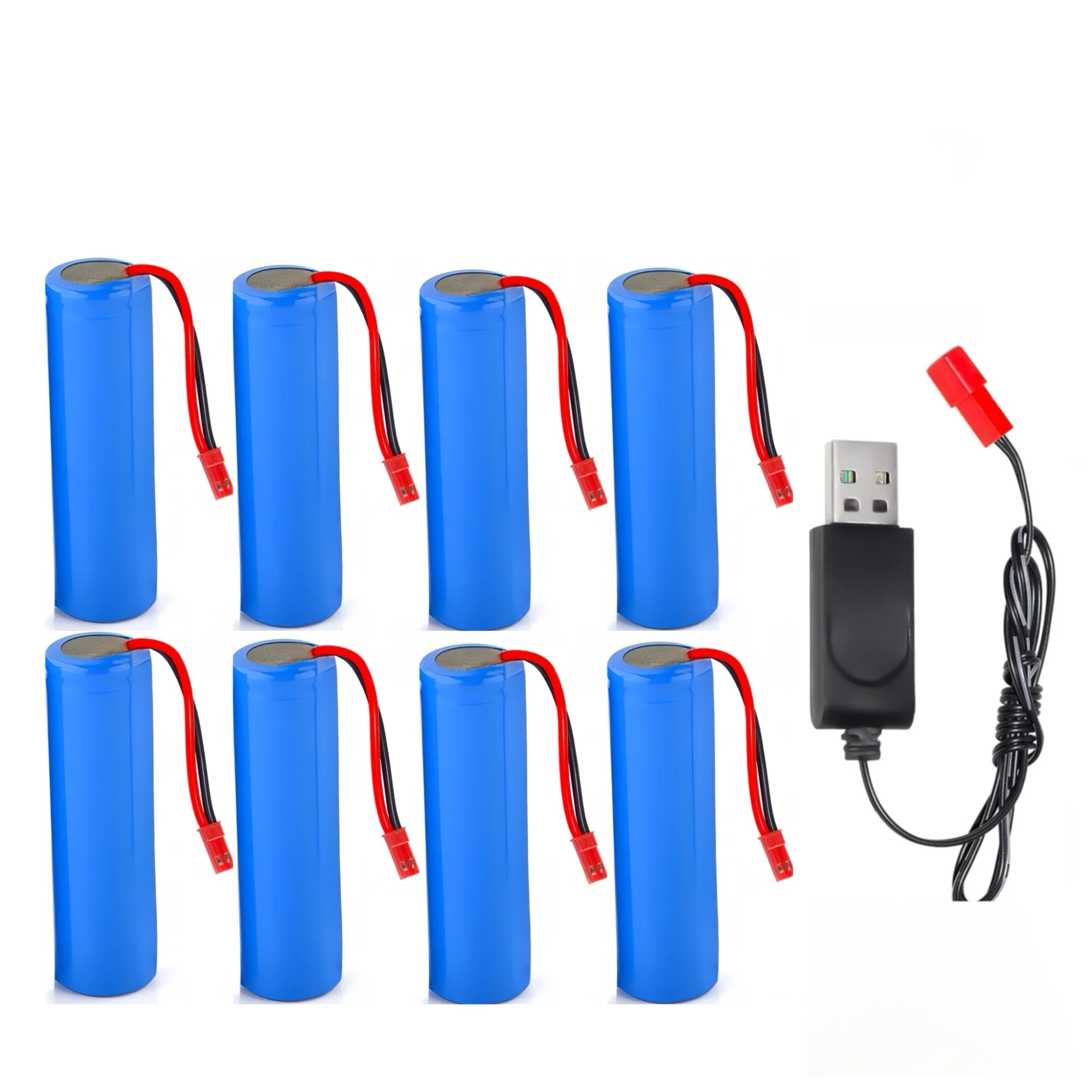 

8PCS 18650 Rechargeable Lithium Battery 3.7V 1200mAh with SM/PH2.0/XH2.54/JST Plug for Educational robot Mini CNC machine Audio