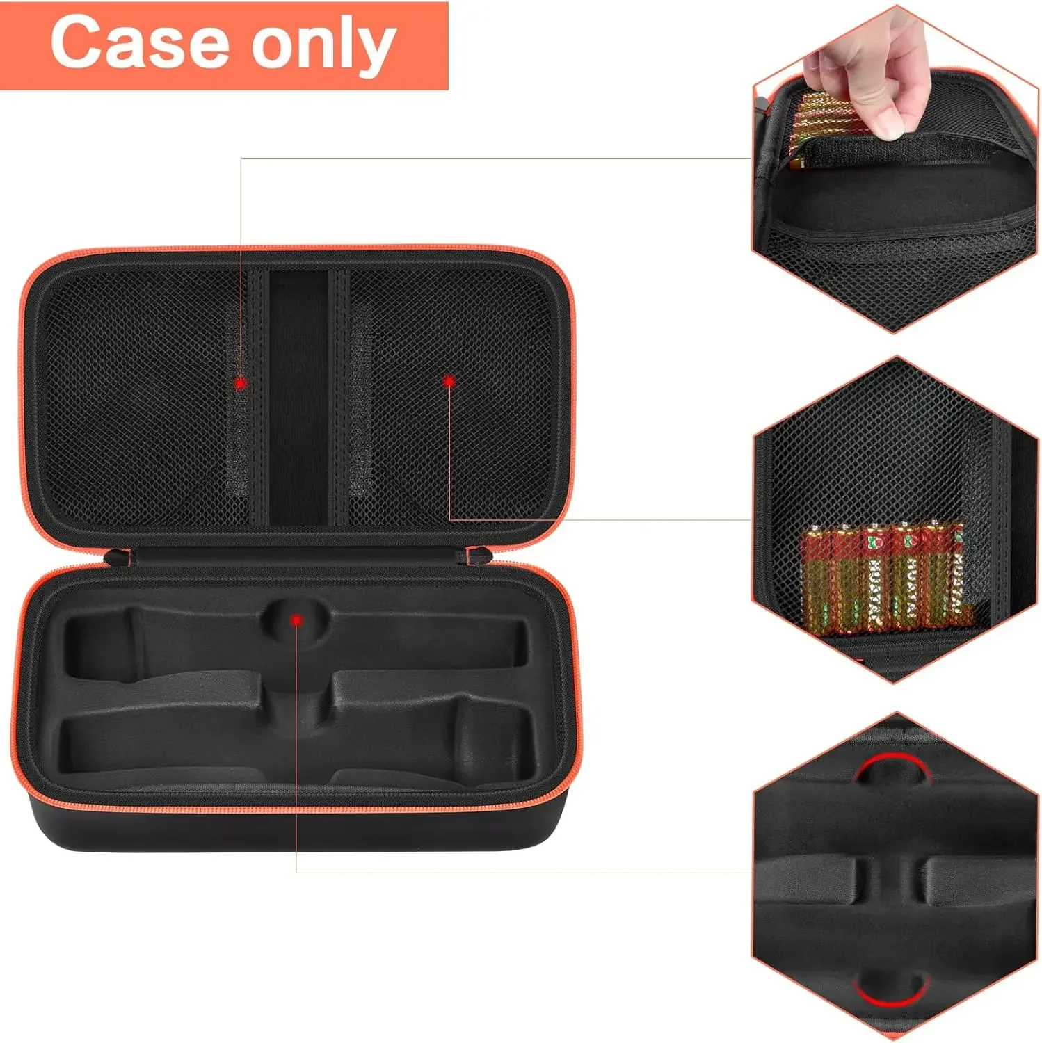 Wireless Microphone Case Compatible with JBL Wireless Two Microphone System, Handheld Dual Mic Travel Bag for Singing or Karaoke