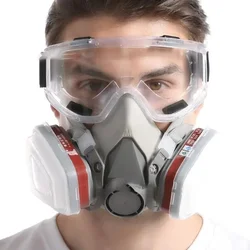 Oryginalny respirator wielokrotnego użytku 6200 Półmaska przeciwgazowa z przeciwmgielnymi okularami do malowania w sprayu Polerowanie Bezpieczeństwo pracy Dym