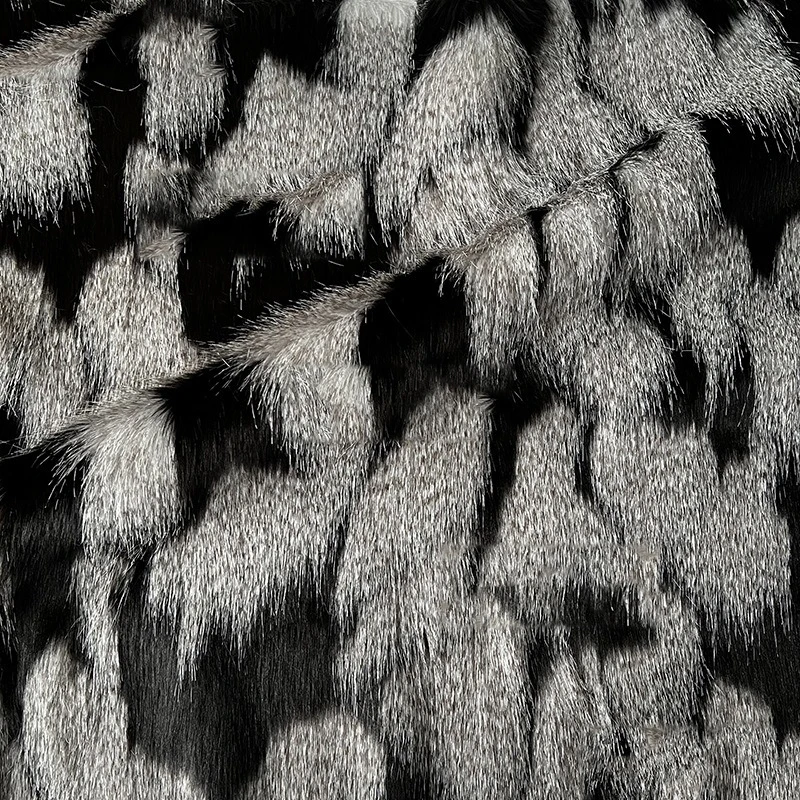 Gray mottled Jacquard Plush Fabric - for Clothing Outerwear, Pillow & Crafts DlY Sewing Designer Cloth (by Meter)