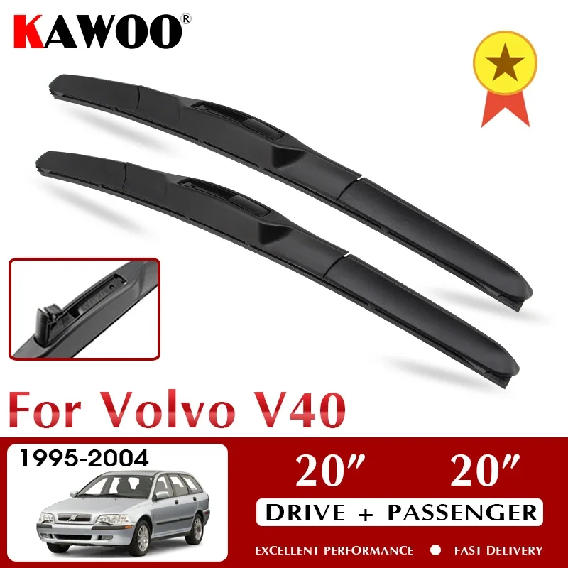 

KAWOO Wiper Front Car Wiper Blade For Volvo V40 1995-2004 Windshield Windscreen Front Window Accessories 20"+20" LHD RHD