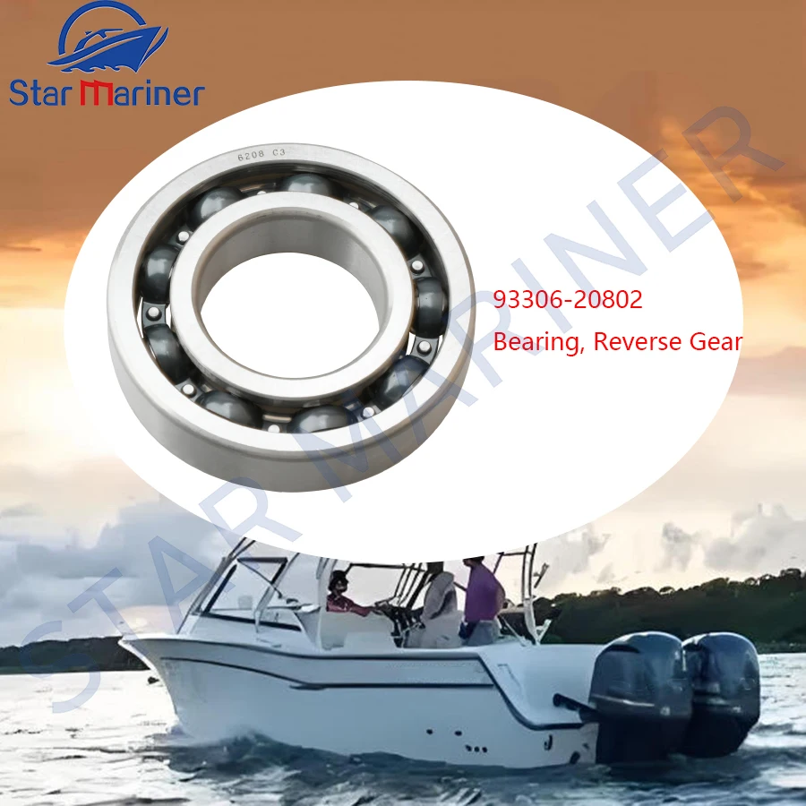 

93306-20802 подшипник обратного хода для подвесного мотора Yamaha 115HP 130HP 2-тактный стандартный вращение 93306-208U0 детали лодочного двигателя
